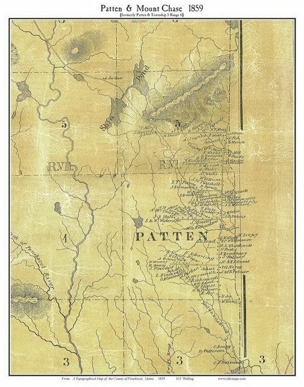 1859 Map of Patten